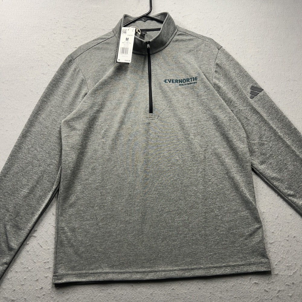 NEW Adidas Golf‎ 1/4 Zip Pullover Mens Medium NWT Gray